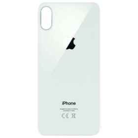Capac Spate Compatibil cu Apple iPhone X - Alb, Gaura Mare