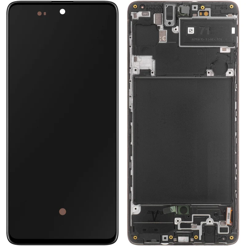 Ecran Display Compatibil cu Samsung Galaxy A71 (A715), InCell – cu Ramă, Negru