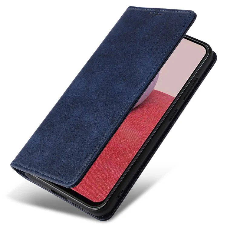 Husă Flip Leather Compatibilă Samsung A15 (A155) – Deluxe Magnetic Wallet, Blue