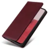 Husă Flip Leather Compatibilă Samsung A06 (A065) – Deluxe Magnetic Wallet, Bordo