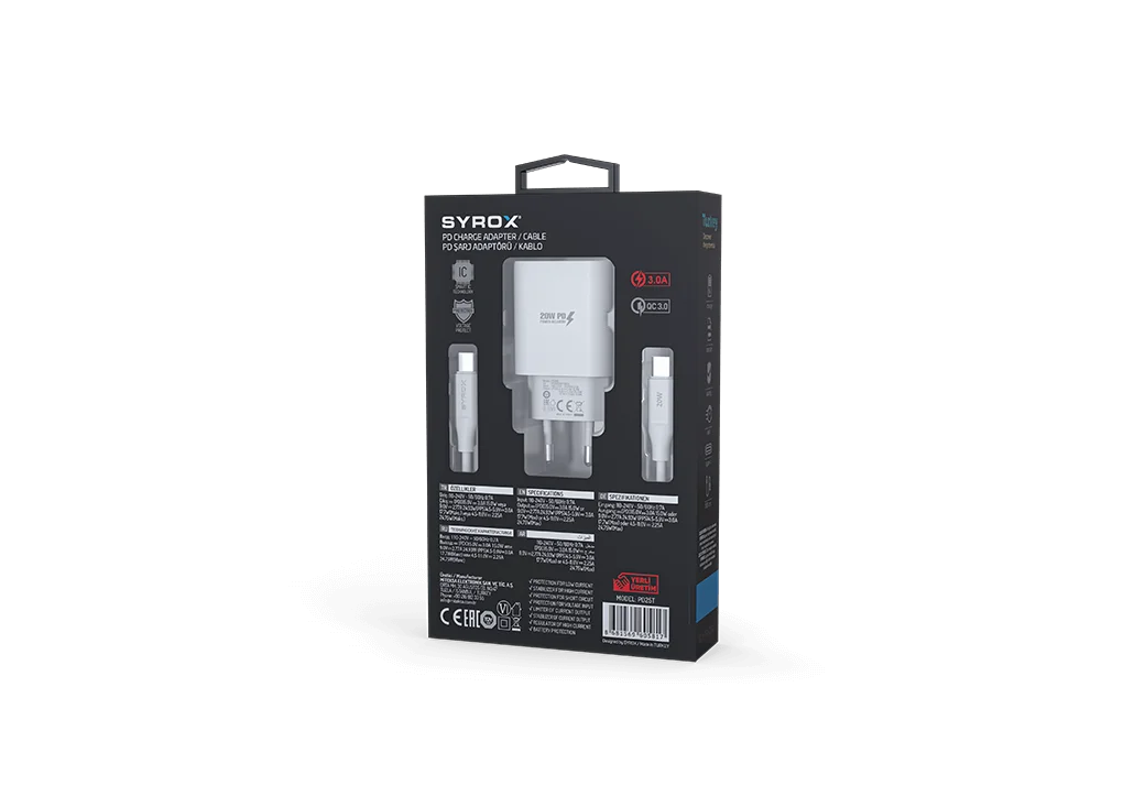 Adaptor de Încărcare Syrox PD25T 25W PD, Type-C – Rapid - imagine 3
