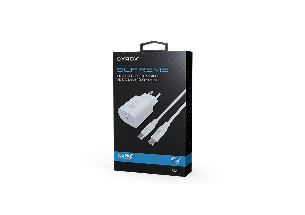 Adaptor de Încărcare Syrox PD25T 25W PD, Type-C – Rapid - imagine 2