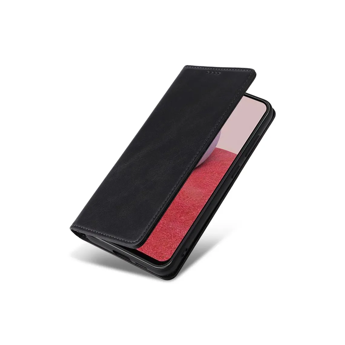 Husă Flip Leather » Samsung A16 (A166), Deluxe, Magnetic Wallet, Black