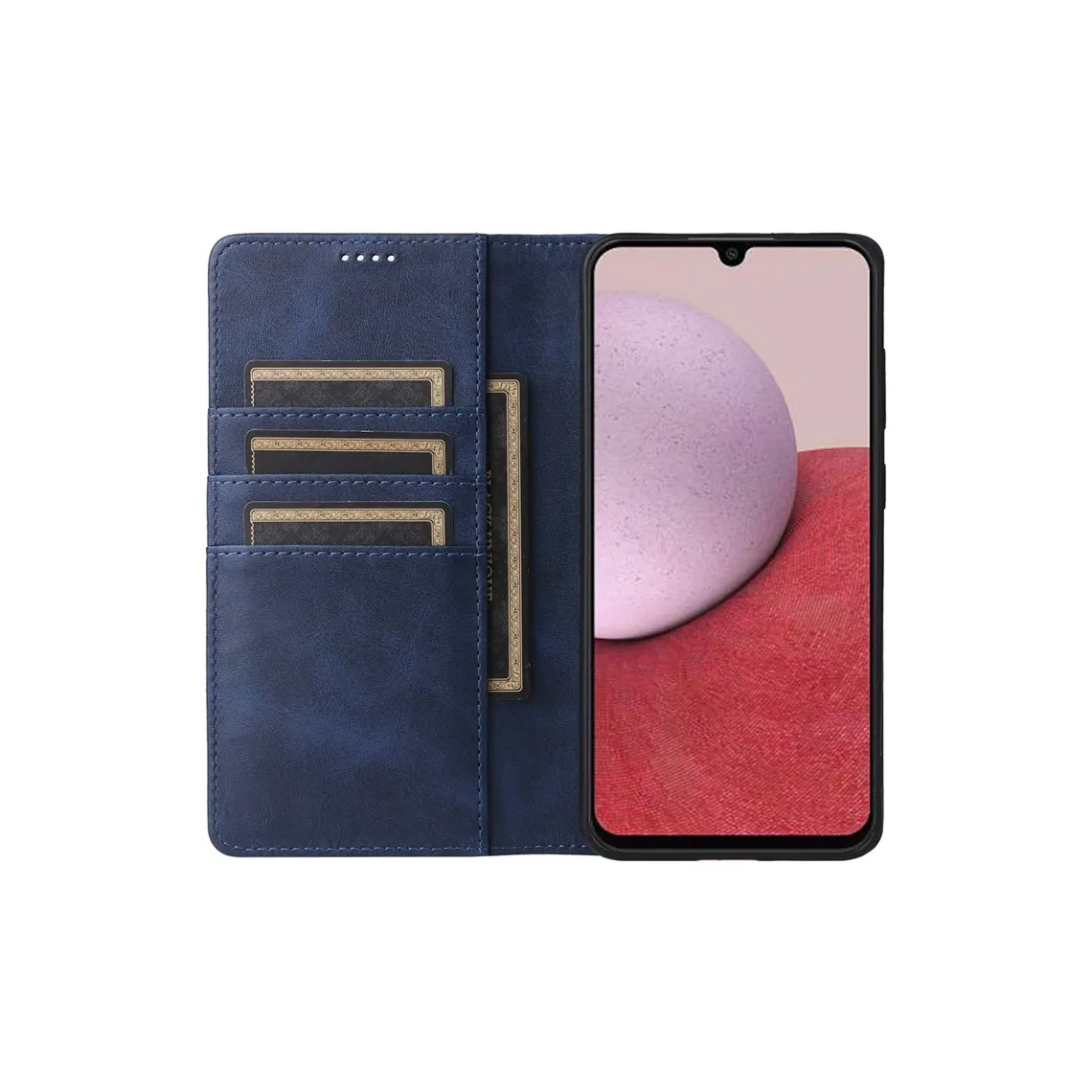 Husă Flip Leather » Samsung A17 (A176), Deluxe, Magnetic Wallet, Navy Blue - imagine 2