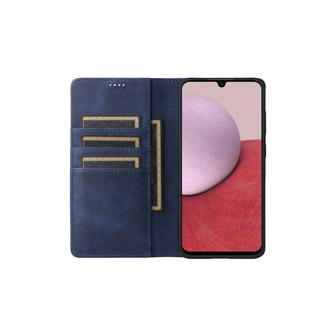 Husă Flip Leather » Samsung S23 FE (S711), Deluxe, Magnetic Wallet, Black - imagine 2