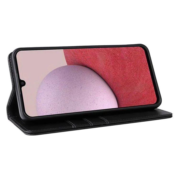 Husă Flip Leather Deluxe pentru Xiaomi Redmi Note 14 5G, Magnetic Wallet, Slot Carduri, Stand, Black - imagine 3