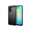 Husă Brush pentru Samsung Galaxy A36 –  Metal Look, Black