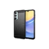Husă Brush pentru Samsung Galaxy A06 – TPU, Metal Look, Black