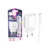 Încărcător Rețea Hoco C109A + Cablu Lightning 1m, PD20W, USB-C, White