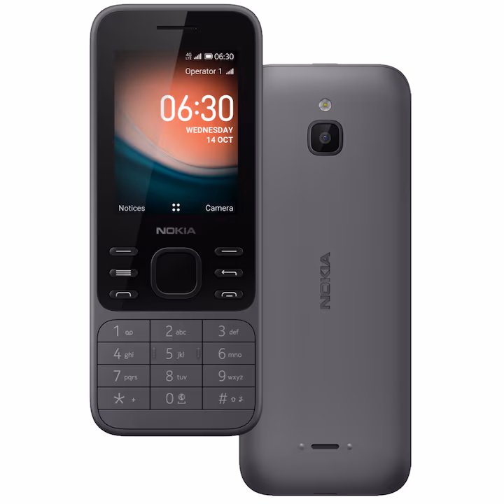 Telefon mobil Nokia 6300, Dual SIM, 4GB, 4G, Charcoal
