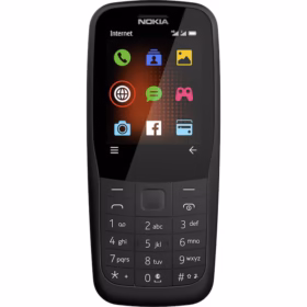 Telefon mobil, Nokia, 220, Dual SIM, 24MB, 16MB RAM, 4G, Black