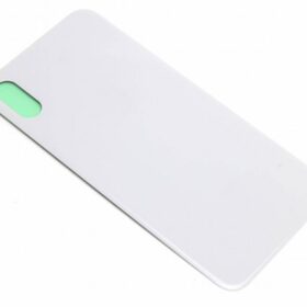 Capac Sticlă Spate Carcasă Compatibilă cu Apple iPhone X, WHITE , Gaura Mare