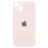 Capac Sticlă Spate Carcasă Compatibilă cu Apple iPhone 14, ROZ, Gaura Mare