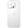 Capac Sticlă Spate Carcasă Compatibilă cu Apple iPhone 16 Pro , White, Gaura Mare
