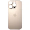 Capac Sticlă Spate Carcasă Compatibilă cu Apple iPhone 16 Pro Max, Gold, Gaura Mare
