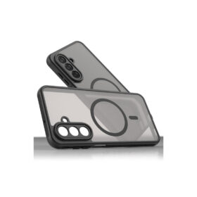 Husa  Samsung S25 (S931), Matte MagSafe, Frosted Gray / BLACK