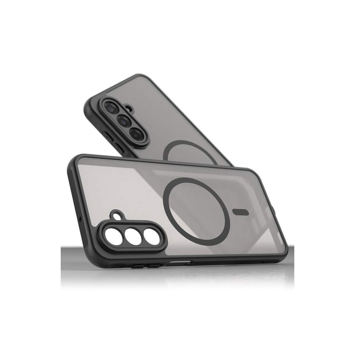 Husa Samsung S25 (S931), Matte MagSafe, Frosted Gray / BLACK