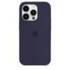 Husa Smooth Silicone, Interior din Microfibra, Apple iPhone 15 pro , dark blue