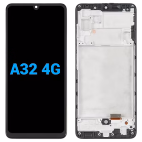 Display compatibil Samsung Galaxy A32 4G (A325), Incell, cu ramă, Negru