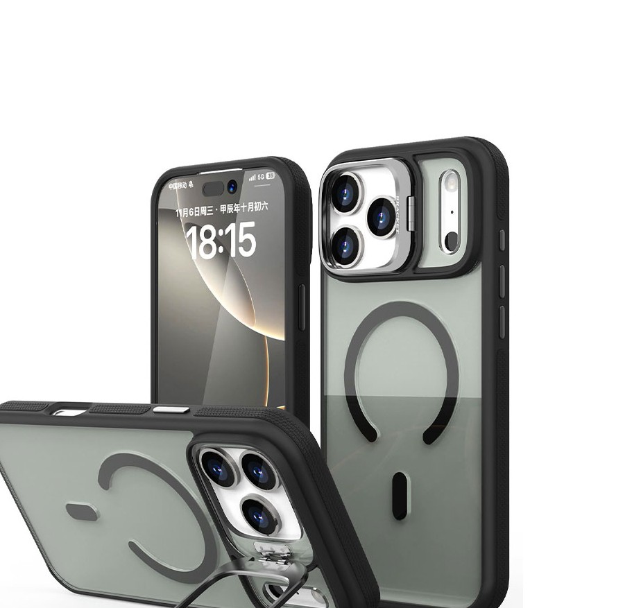Husa iPhone 15 Pro, Heavy Grip, MagCase, CamBracket, BLACK