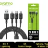 Cablu USB 3in1 (micro, type-C,lightning) MXQ-X313A, 100W