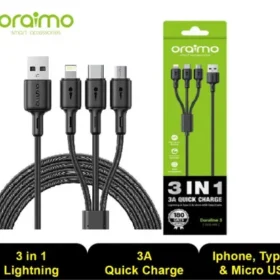 Cablu USB 3in1 (micro, type-C,lightning) MXQ-X313A, 100W