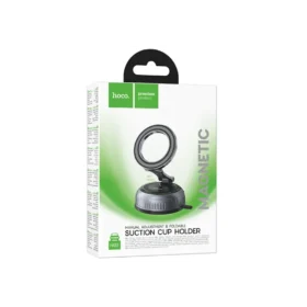 Hoco (H92)  Suport Auto, Magnetic, montaj Bord, Suction Cup, Pliabil, MultiAngle, Black Metal Grey
