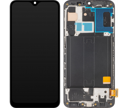 Display LCD Compatibil Samsung Galaxy A40 (A405), TFT, Negru , cu rama