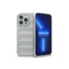 iPhone 14 Pro, Husa, Grip, Microfiber, ShockProof | Gri Deschis