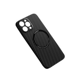 Husa iPefet Carbon, iPhone 15 Pro, Kevlar Pattern, cu MagSafe | Black