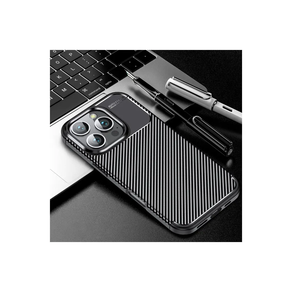 Husa iphone 16 pro, Antisoc,Negru