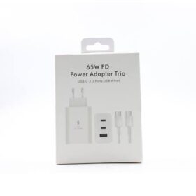 POWER ADAPTER TRIO 65W PD -USB C X2 PORTS,USB-A PORT