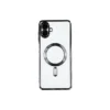 Samsung A07 (A076) - Husa Chrome Transparenta, MagCase, Magnetica, Rama Neagra