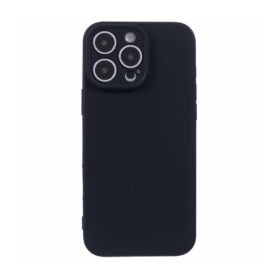 iPhone 16 Pro - Husa Microfiber, TPU Soft | BLACK