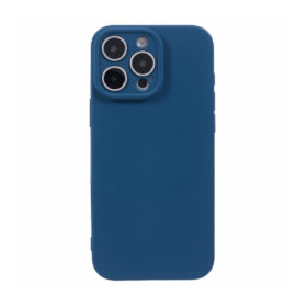 iPhone 16 Pro - Husa Microfiber, TPU Soft | Navy BLUE